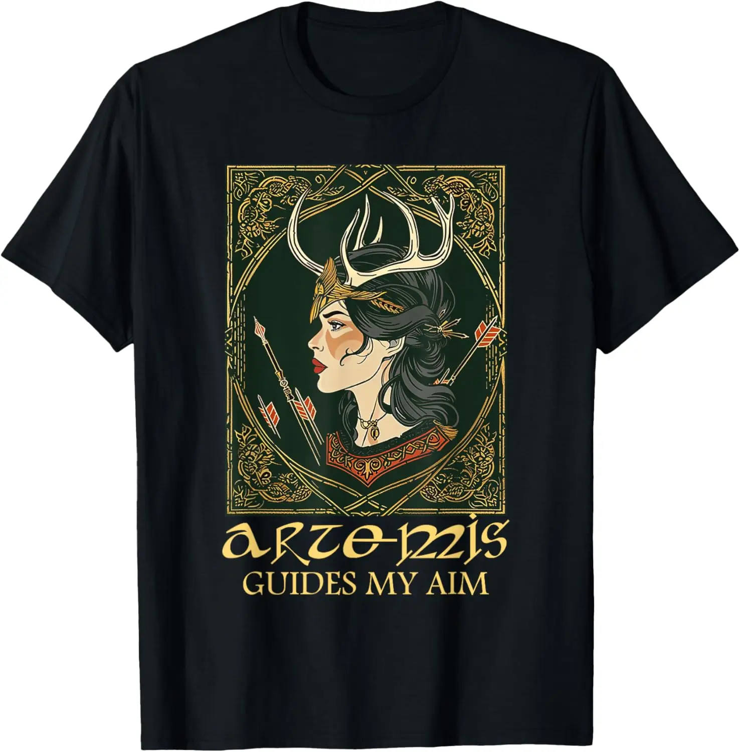 Funny Greek Goddess Artemis Deer Hunting Mythology T-Shirt