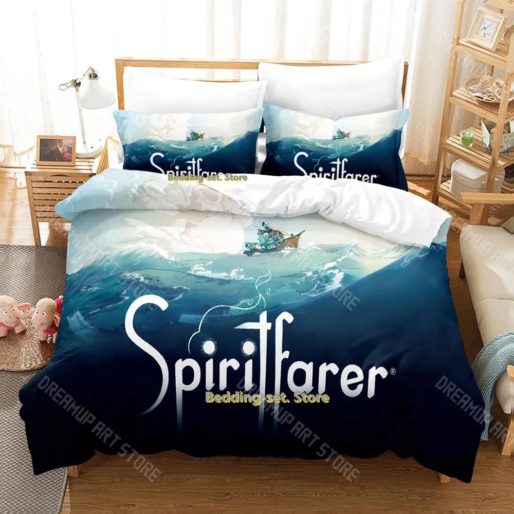 3D Printed Spiritfarer Game Farewell Edition Bedding Set for Boys Girls Duvet Cover Twin Queen King Full Single Double Sizes