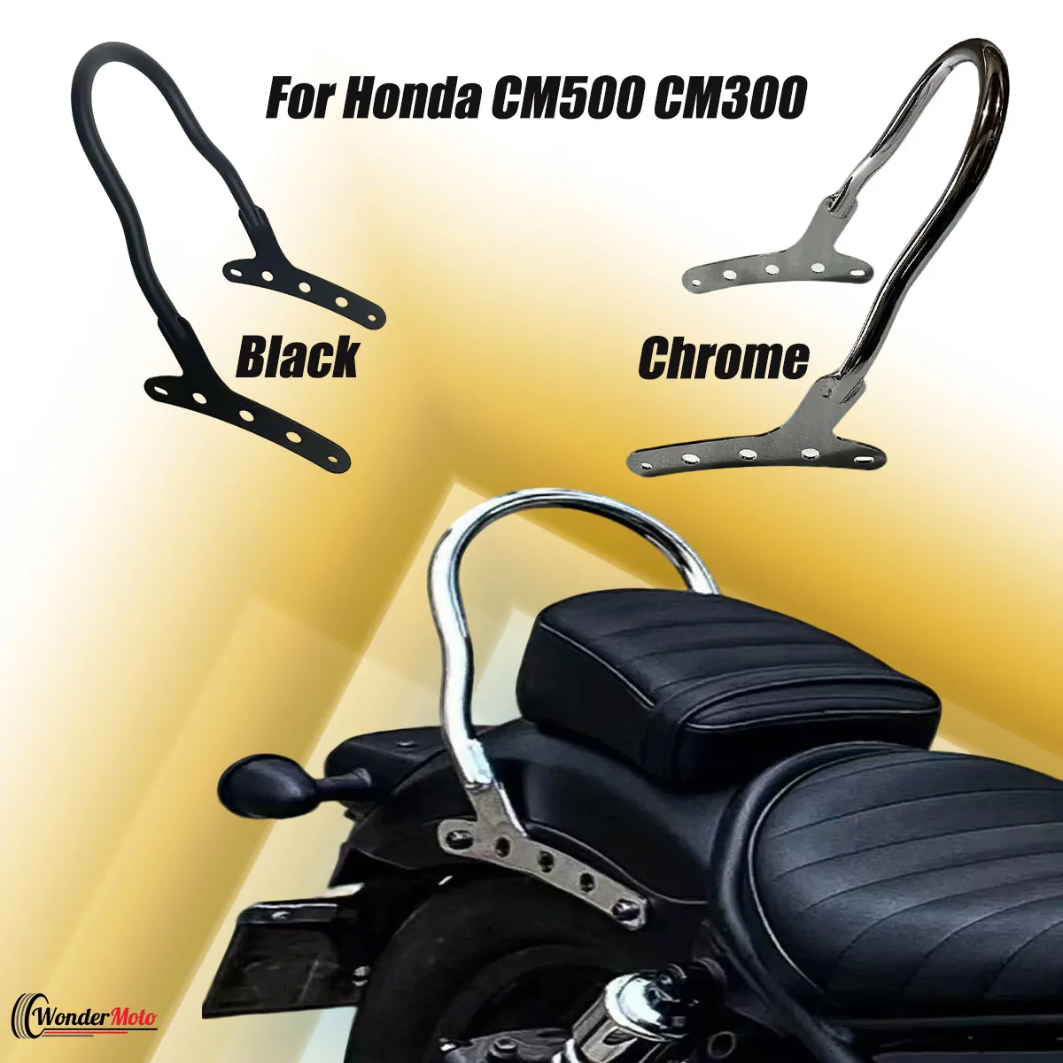 

For Honda CM500 CM300 Motorcycle Passenger Backrest Sissy Bar