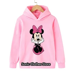 Mickey Mouse Sweatshirt Minnie Mouse Hoodie Kids Children Hoodies Autumn Fashion Boys Sweatshirts Girls Boys Clothes 3-14Years