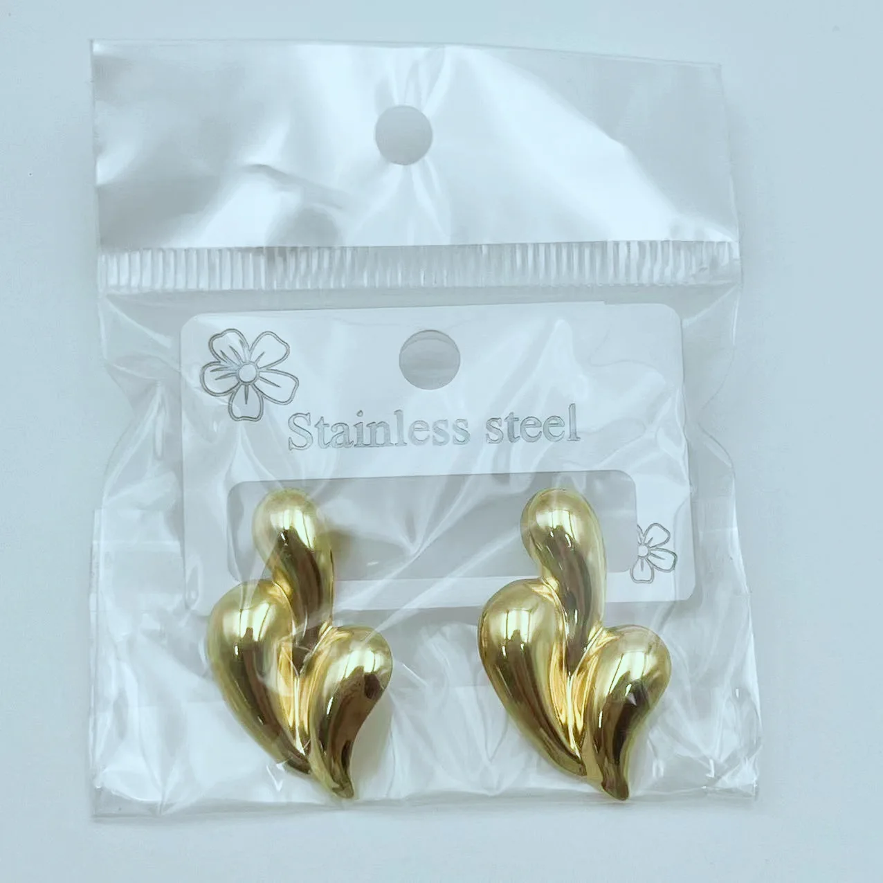 

Exaggerated Waterdrop Stud Earrings, Fashionable Stainless Steel Ear Rings for Women, Asymmetrical Design, All Seasons Jewelry