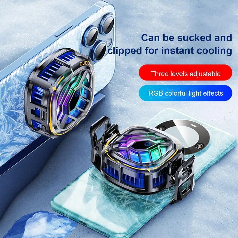 Magnetic/ Back-clip 2 In 1 Semiconductor Freezable Ice Cooling Radiator Game Fan For X76Pro For Summer PUBG Cool Heat Sink M6O3
