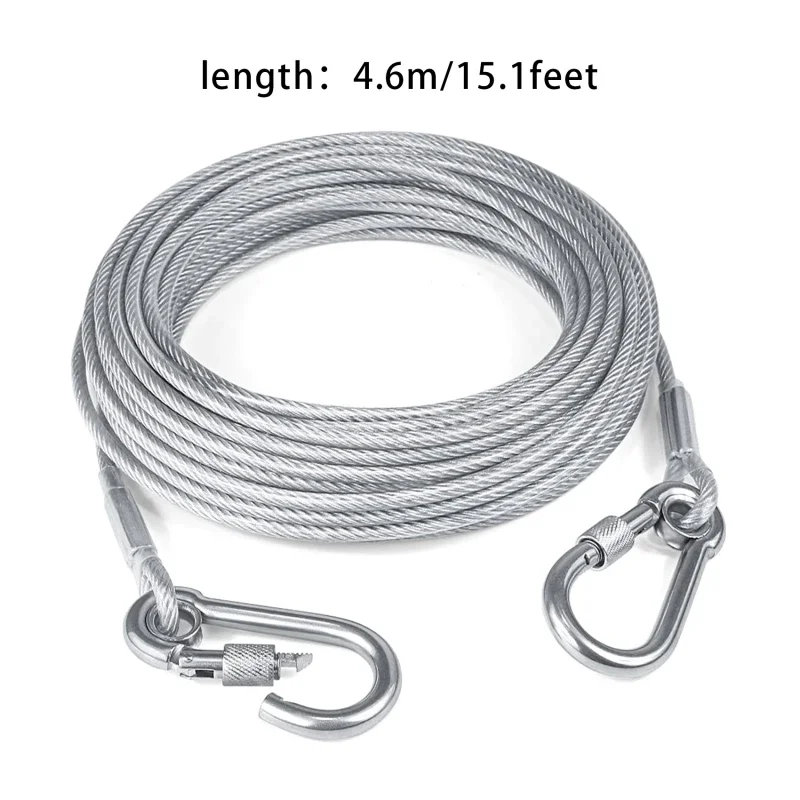 Correa doble para perros de cable de acero con hebilla metal_voghion.com