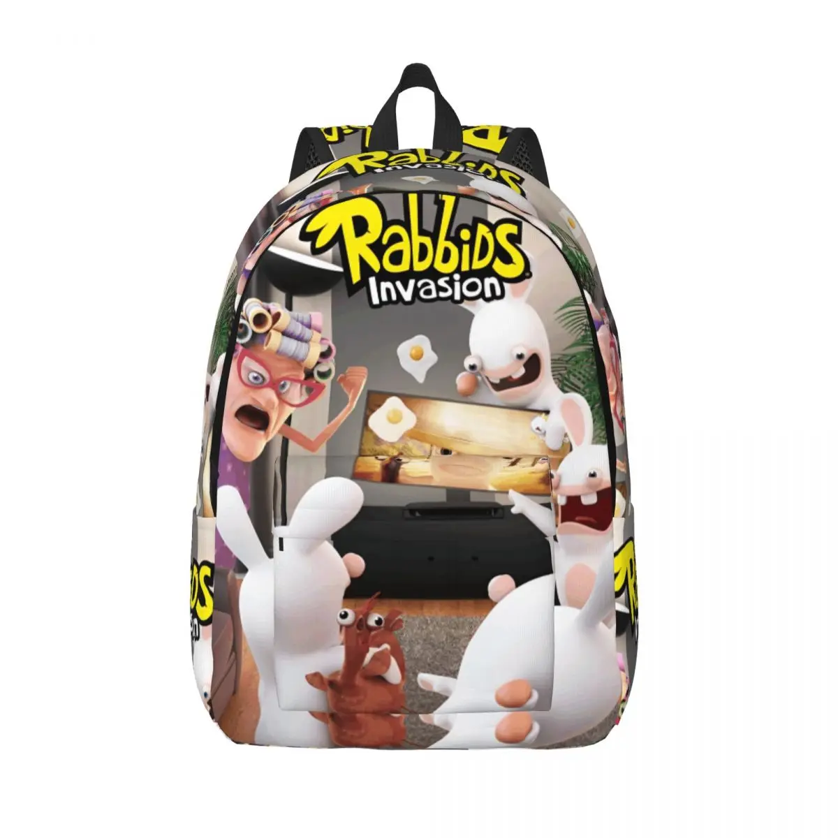 

Invasion Rabbits Anime Funny Backpack for Men Women Cool High School Work Daypack Laptop Computer Shoulder Bag with Pocket