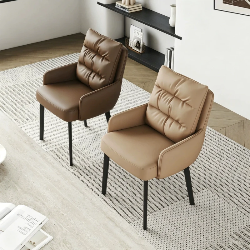 Modern Dining Chairs From Home Italian Light Luxury High End Soft Cushioned Seats For Long Periods Restaurant Chairs Furniture