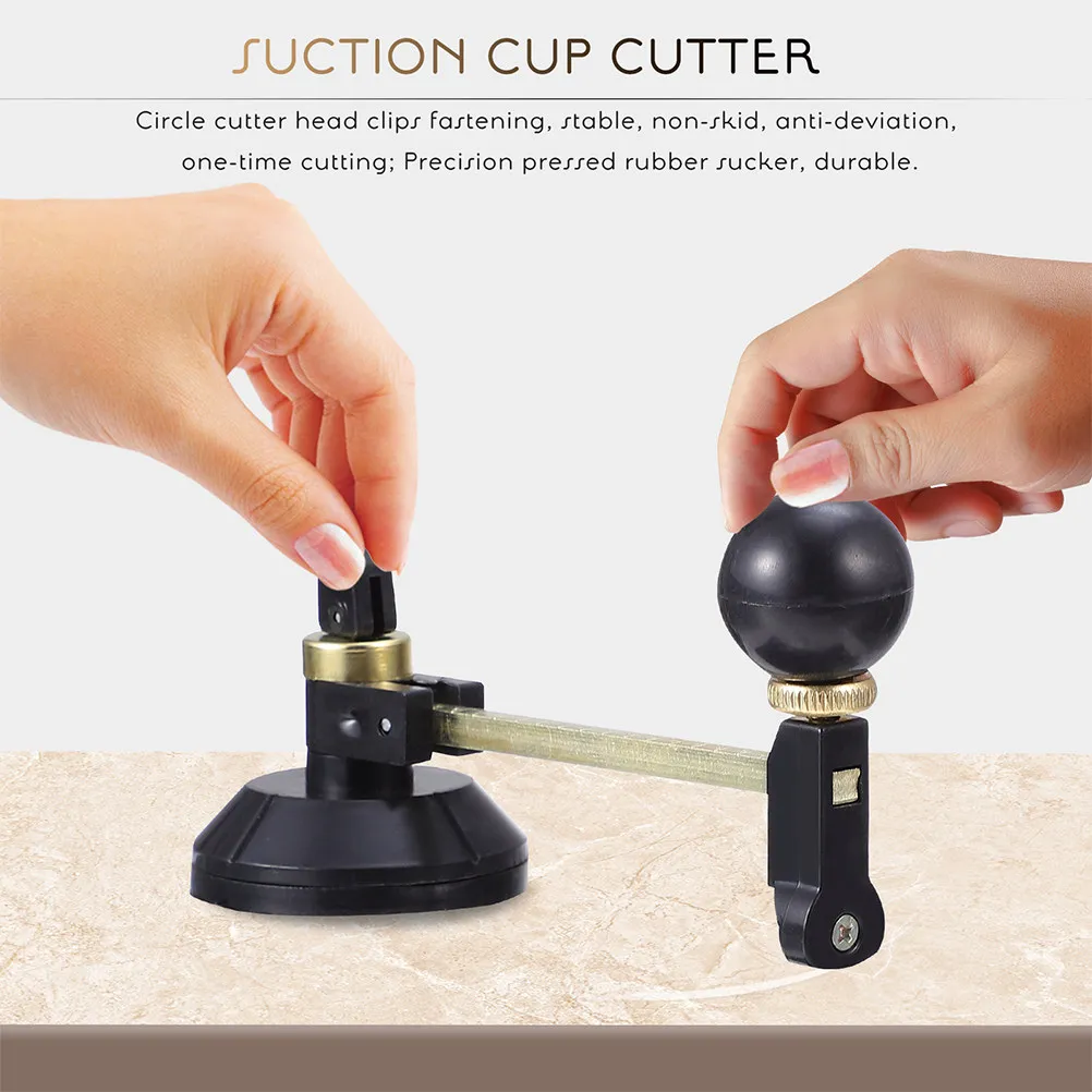 

Glass Circle Cutter Compass Metal Alloy for Kitchen Range Hood Opening Hole Adjustable Accurate Scale Glass Cutting Tool