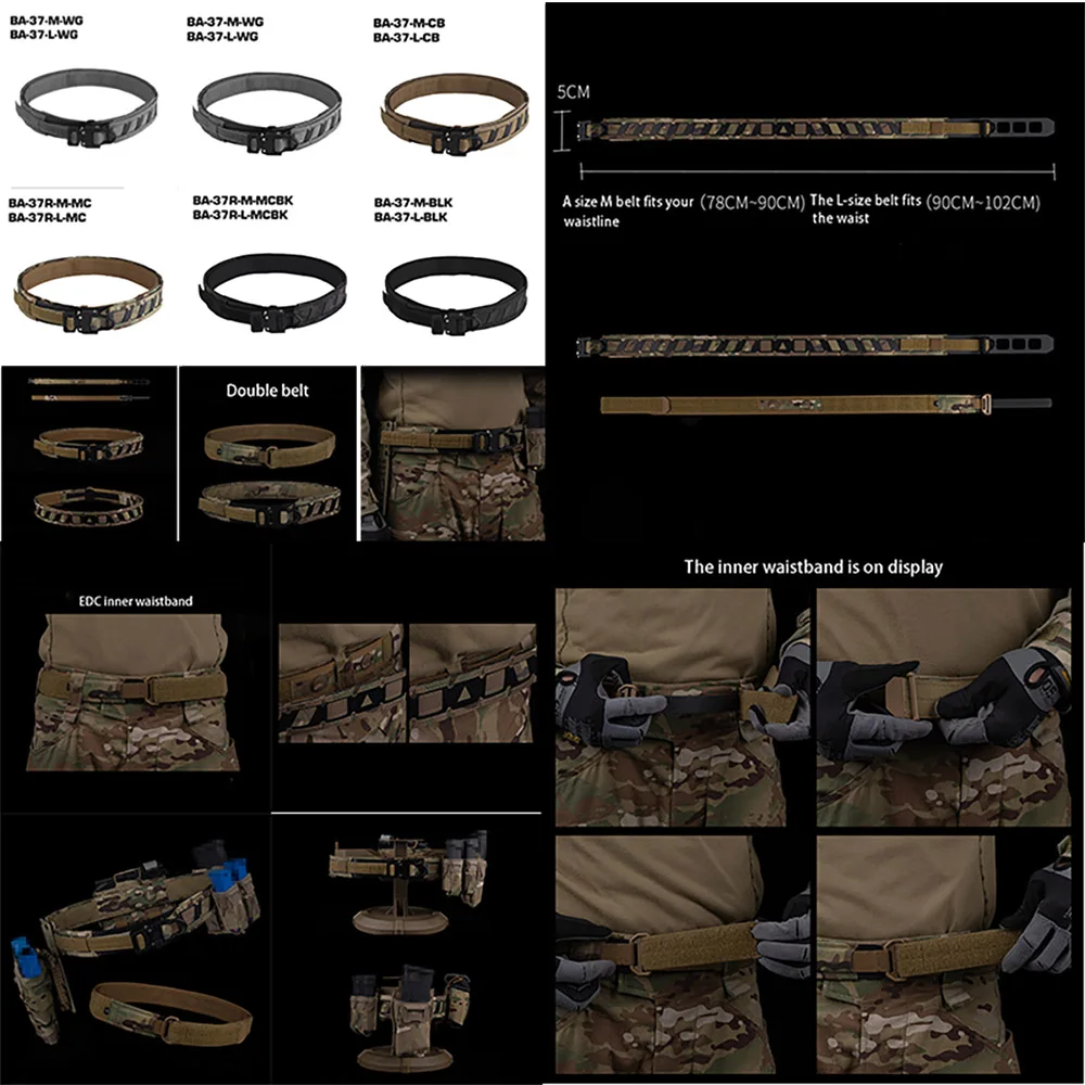 

Новый тактический магнитный ремень, крепление системы M, тактический магнитный ремень, внутренний и внешний двойной ремень, игровой ремень CS