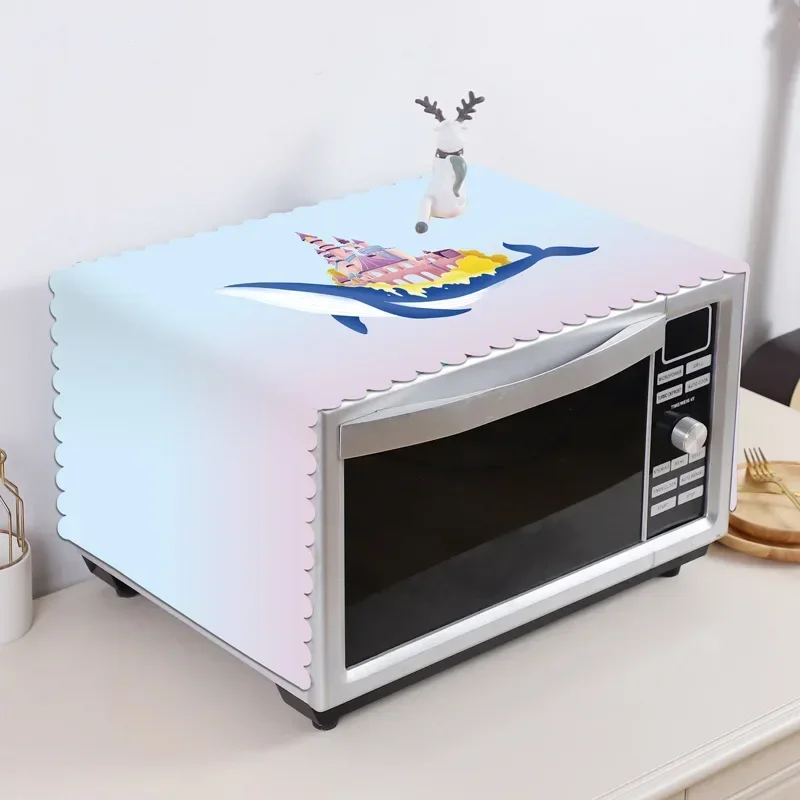 Kitchen Microwave Cover Simple Oven Refrigerator Hood Oil Dust Toaster Cover Kitchen Accessories Supplies Fashion Home Decore