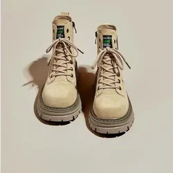 Women's Ankle Boots Elegant With Medium Heels Winter 2025 Female Short Shoes Round Toe Booties Comfortable Trend Designer Luxury