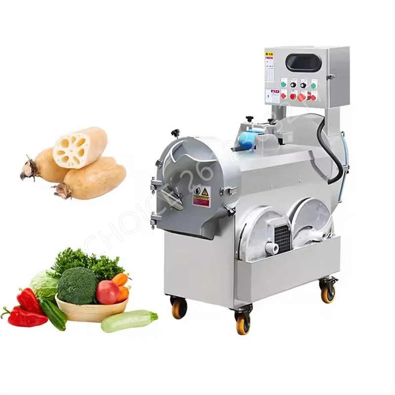 

Adjustable Commercial Electric Potato Slicing Shredding Dicing Machine Multi-Functional Automatic Vegetable Cutting Maker