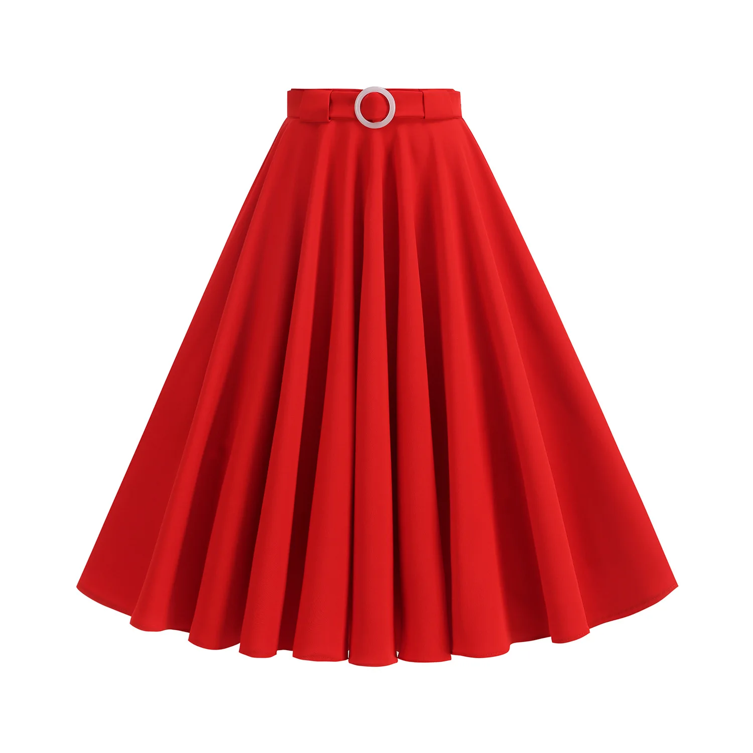 

Vintage style waist slim-fitting puffy skirt