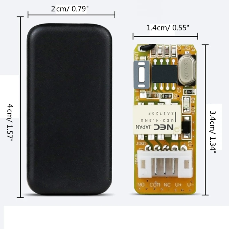 090F AK LED 08A 12V Mini Relés interruptores control remoto Módulo Botón aprendizaje Clave control remoto inalámbrico