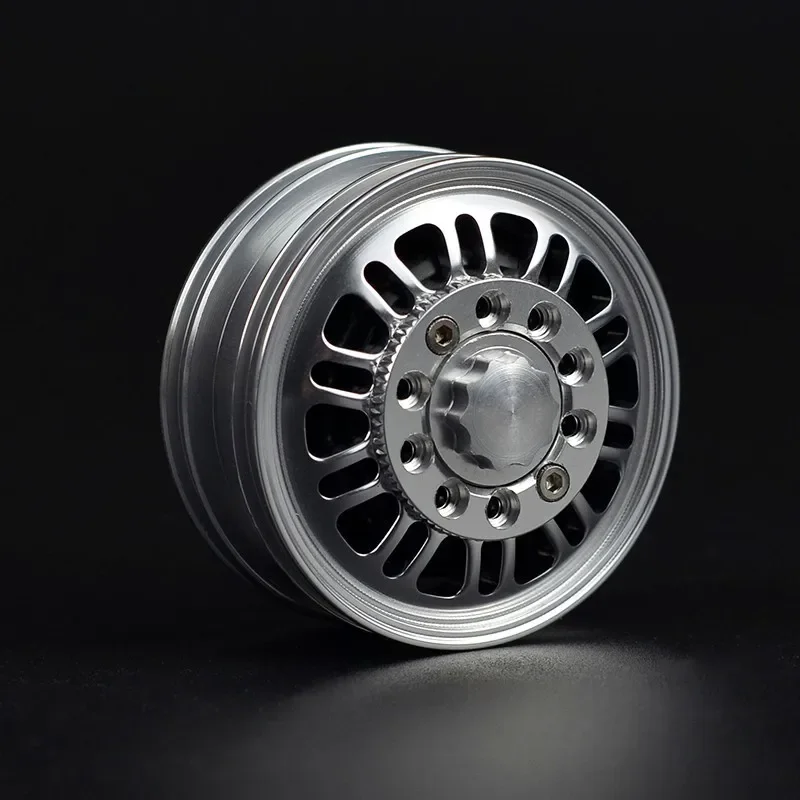 2pcs CNC Front&Rear Metal Alloy Wheel Rim For 1/14 Tamiya RC Truck car SCANIA R470 R620 FH12 ACTROS 3363 1851 TGX