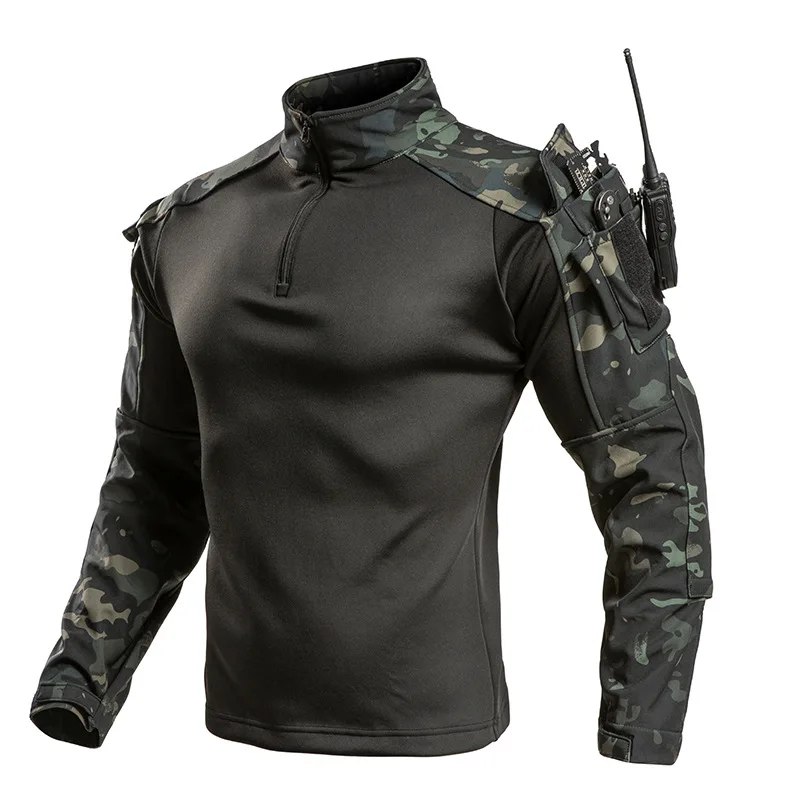 G4 Men's Winter Fleece Tactical Combat T-Shirts Quick Dry Military Long Sleeve Shirt Outdoor Hiking Airsoft Hunting Clothes New