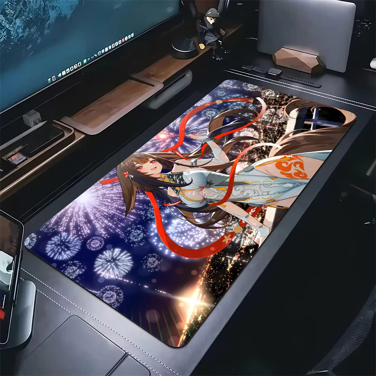 Zenless Zone Zero Ye Shunguang Pro E-Sports XXL Gaming Extra Large Non-Slip Stitched Edge Keyboard Laptop Desk Mat For PC Gamer