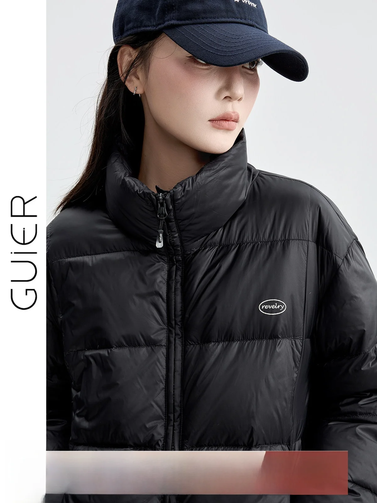 

Bla Stand Collar down Jaet Women's Winter Loose Slimming White Du Feather Warm Outerwear Comfortable Regular Sve