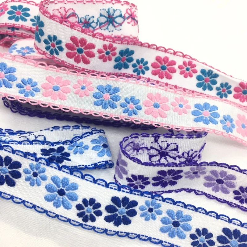 5Yards 1-6cm Crocheted Webbing Cotton Lace Trims for Handmade DIY Sewing Garments Accessories Wedding Deco Gift Floral Packing