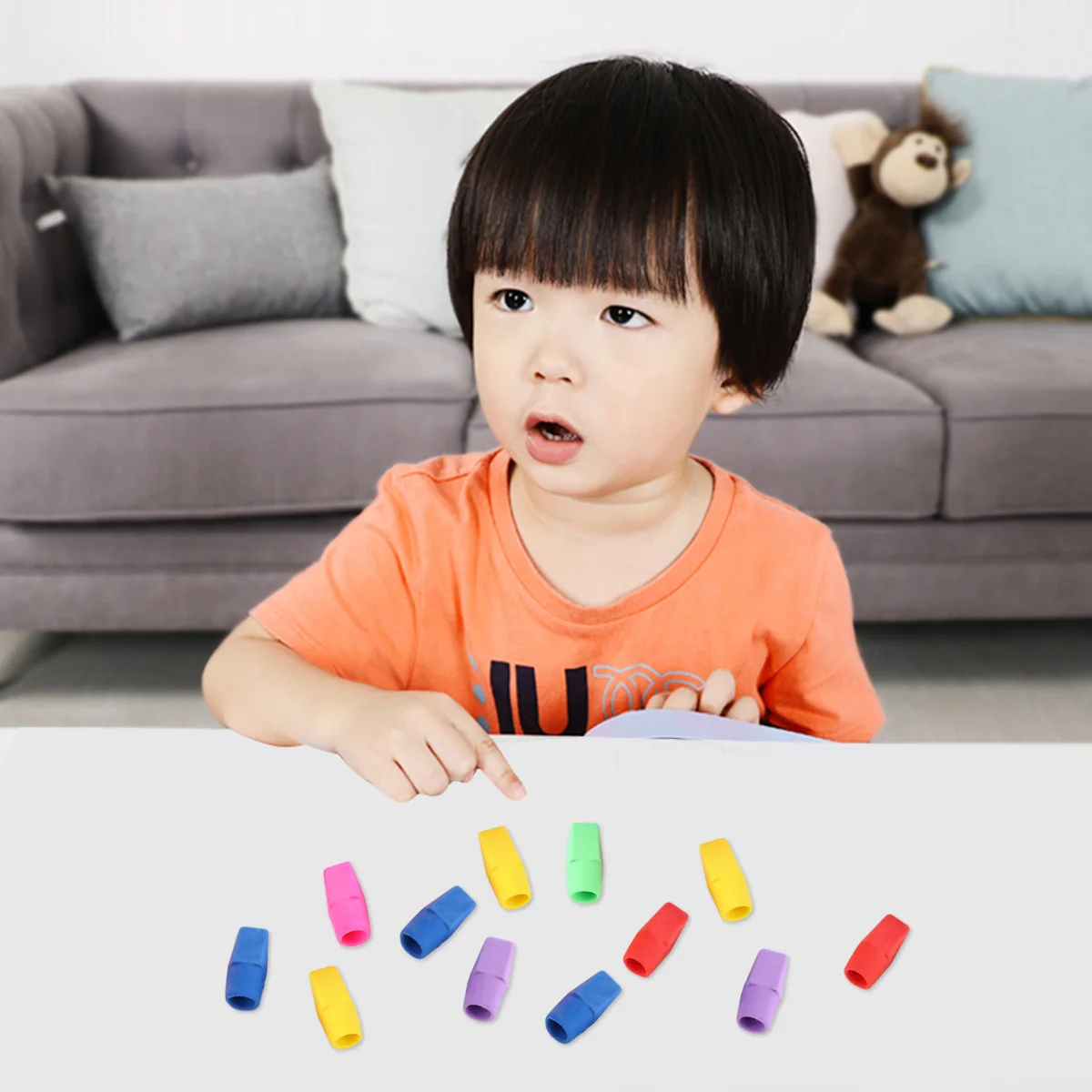 

50Pcs Pencil Erasers Colorful Erasers for Student School Artist Stationery Use Colorful Eraser Stationery Eraser