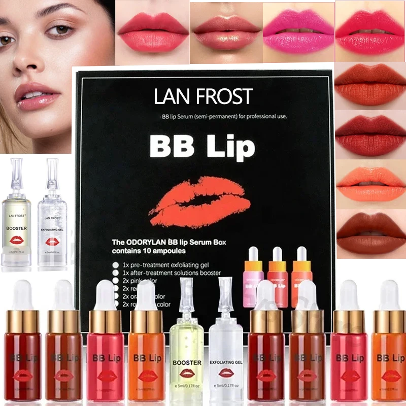 Korean BB Lip Serum Set Adults Fast Effective Semi Permanent Dyeing Moisturizing Long Lasting Nourishing Treatment Beauty