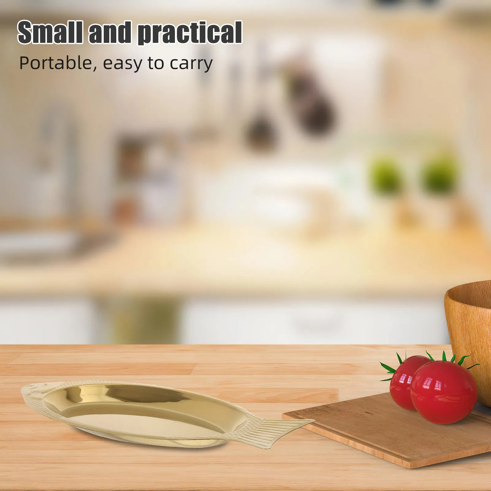 Stainless Steel Fish Shaped Serving Platter Creative Kitchenware Multipurpose Tray for Seafood Sushi Steamed Fish Snack Serving