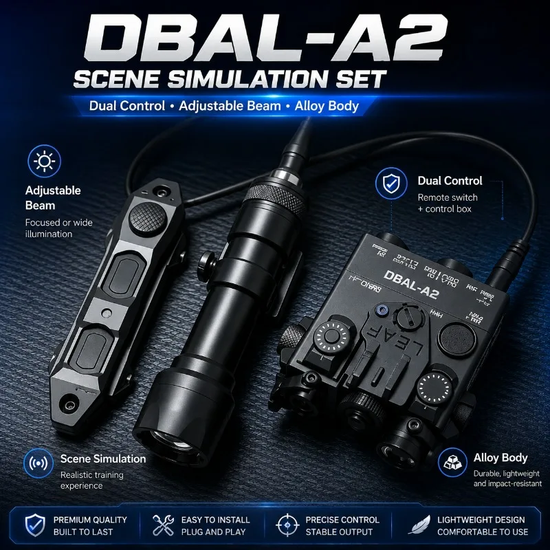 DBAL‑A2‑Style Red‑Green Beam Marker Box + M300 M600 Bright Torch, Dual‑control Switch Hobby Accessory Kit
