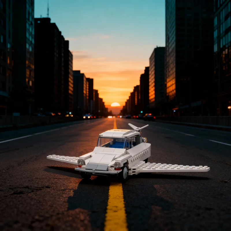 

329 деталей MOC Citroen DS 8 Wide Fantomas: Модель летающих автомобилей, конструктор, игрушка, подарок, креативный коллекционный предмет для демонстрации, премиум-класс