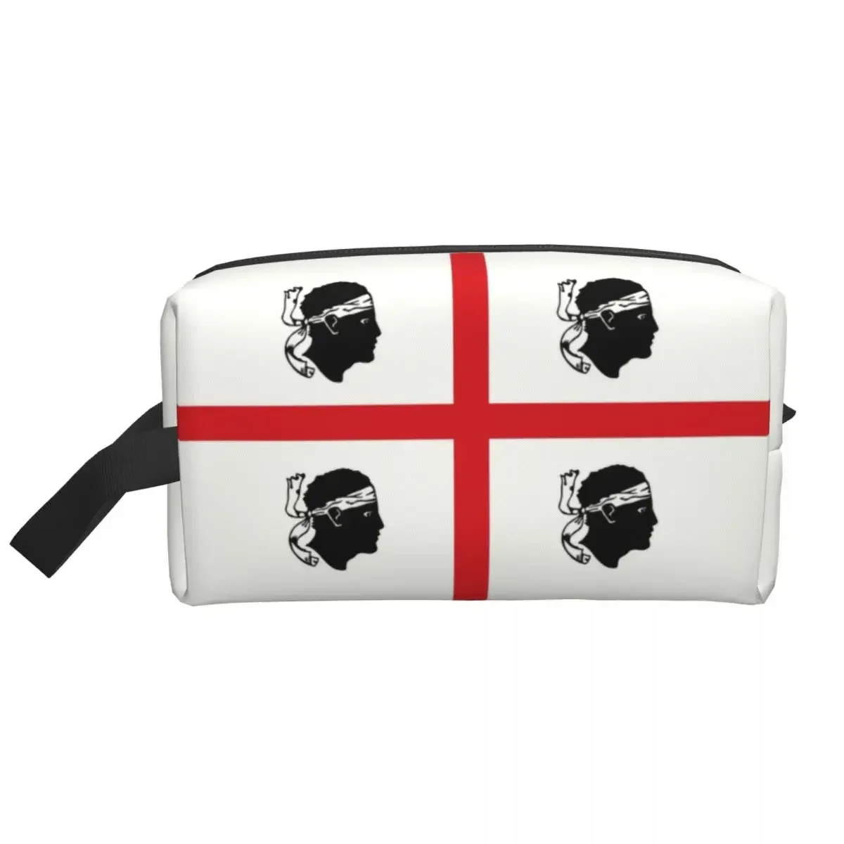 Custom Flag Of Sardinia Travel Cosmetic Bag for Women Italy Sardegna Toiletry Makeup Organizer Lady Beauty Storage Dopp Kit