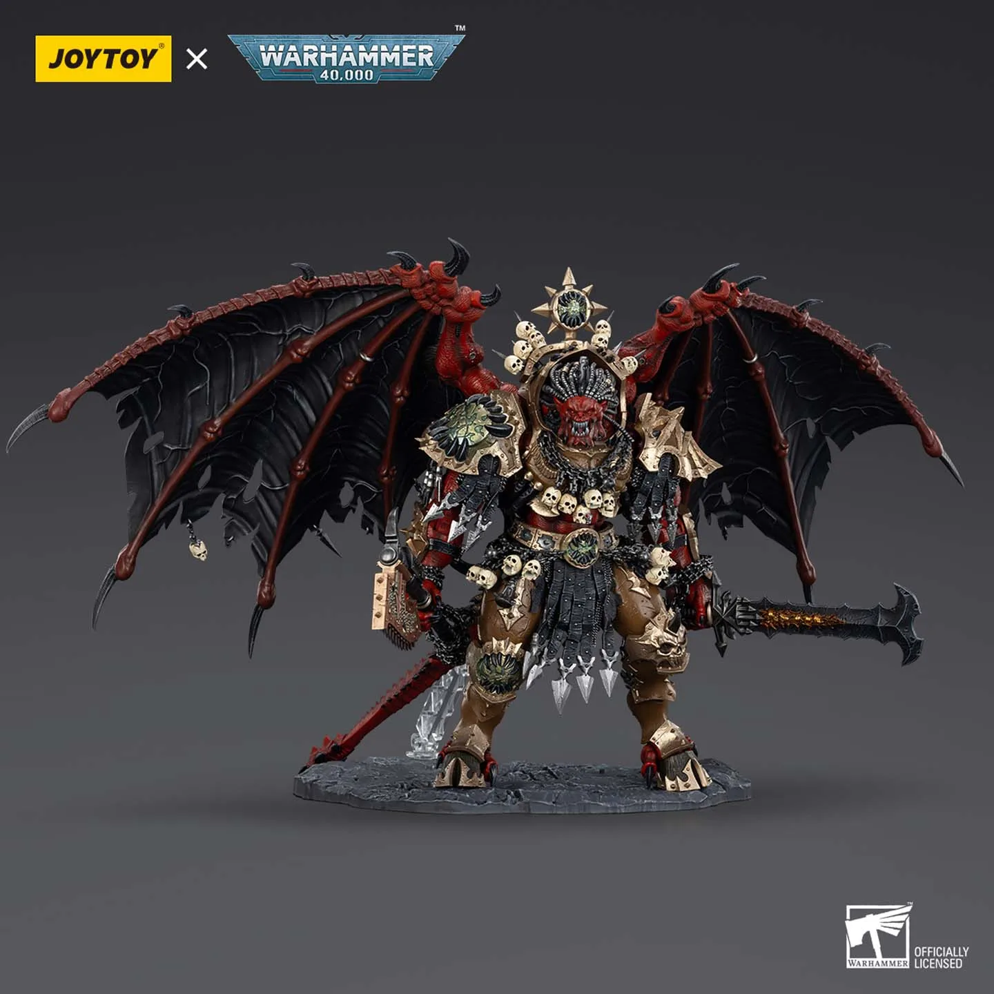 JOYTOY Dark Source Warhammer 40l Demon Prince Mech JT01178 Devourer Terror Demon Gene Primitive Angron 1/18 نموذج لعبة يدوية الصنع #1