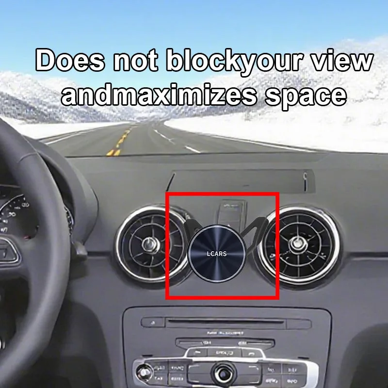 Geeignet für Audi A1 Modelle 10-19, Spezieller Fahrzeugmontierter Drehbarer Magnetischer Handyhalter und Navigationshalterung fürs Auto – Detail 2