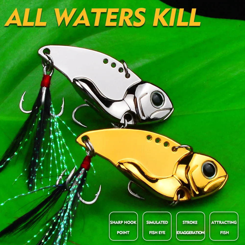 1 Pcs Metal Sequins Luya Bait Trembles and Teases VIB Bionic False Bait Perch Bionic Bait Far Bait Wholesale