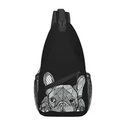 Mochila de Bulldog Francés personalizada para hombre, bandolera de hombro para ciclismo, Camping, mochila de día