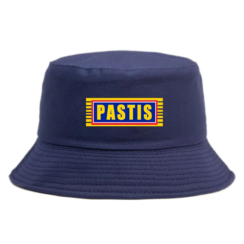 Fashion Spring Pastis Print Reversible Bucket Hat Woman Man Casual Travel Fisherman Cap Girl Boy New Summer Bob 8 Colors Cap