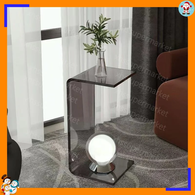 Multi-Scene Acrylic Side Table Modern Minimalist Sofa End Table for Living Room  Bedroom & Bay Window