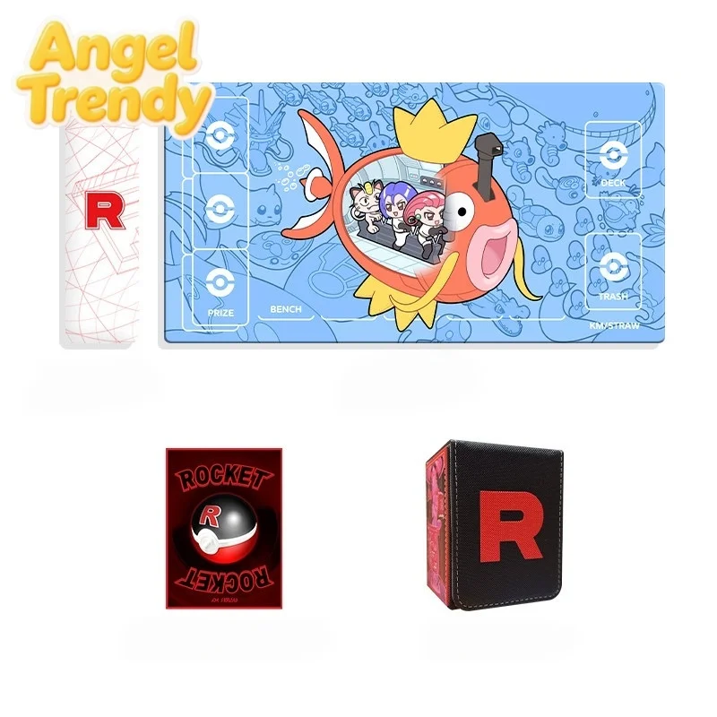 Team Rocket Themed Card Shield Sleeves By Straw Custom Workshop Durable Tcg Trading Card Protective Films, Collectible Game Card