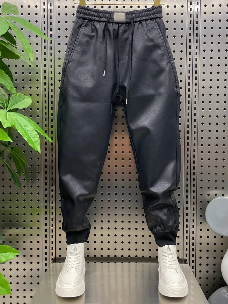 

Утепленные водонепроницаемые ветрозащитные мотоциклетные брюки из кожи для мужчин, новинка 2024 года, молодежный стиль, зимние