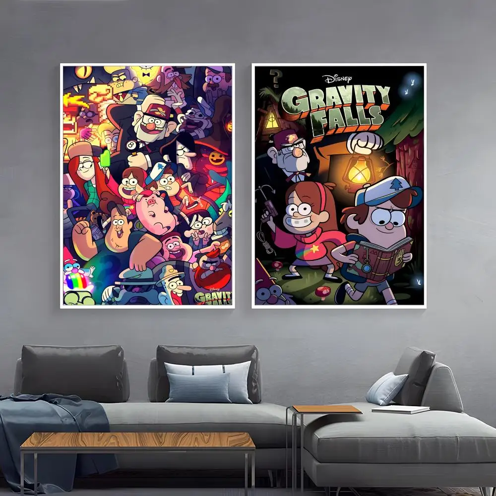 Affiche imprimée sur papier Anime G-Gravity Falls, décoration artistique pour la maison, le salon, la chambre à coucher, l'entrée, le Bar, le café