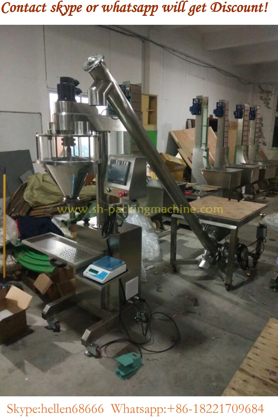 304 season powder filling machine with spiral feeder,powder filler,spices powder filling machine