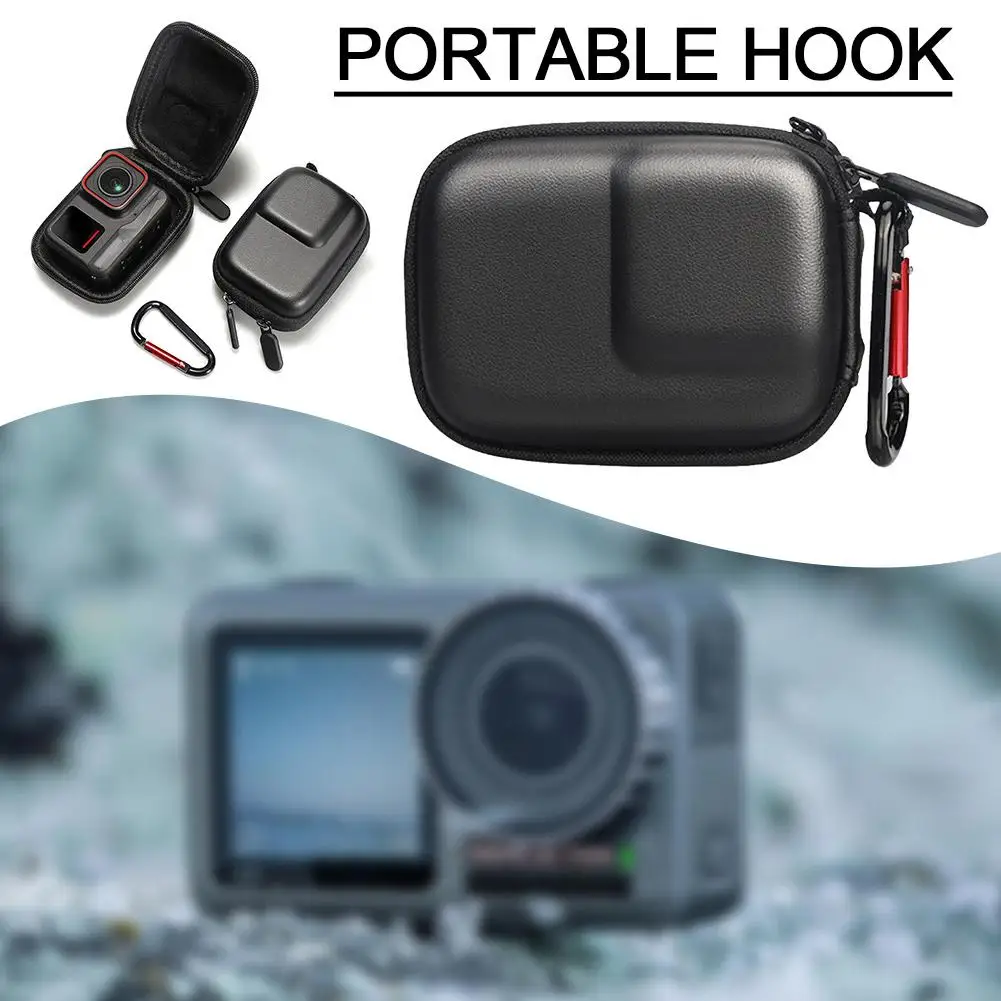 

For Insta360 ACE-PRO Hard Carrying Case Hard Wrapped Mini Shell Accessory Camera Carabiner Box Bag EVA With V2C1