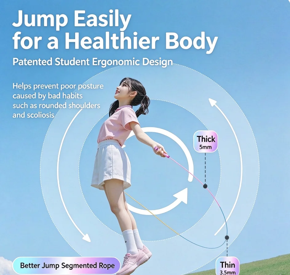 Children's Fitness Skipping Rope Bearing Design Sports Racing Rope Suitable for Training Beginners an Essential for Home Gym
