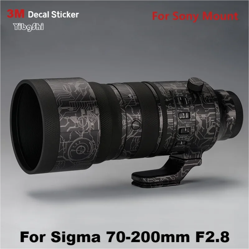 

For Sigma 70-200mm F2.8 DG DN OS Sports For Sony Mount Decal Skin Camera Lens Sticker Vinyl Wrap Film Coat 70-200 2.8 F/2.8 DGDN