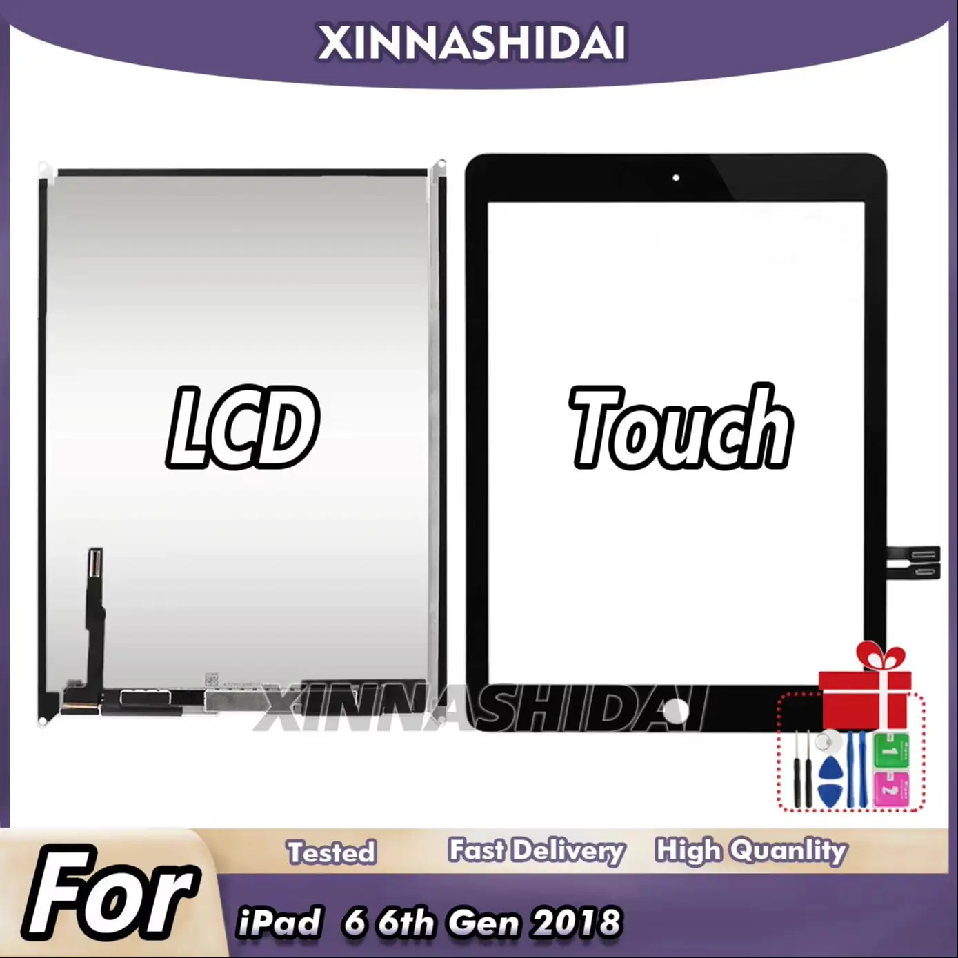 For iPad 2018 A1893 A1954 Touch Screen Digitizer Panel LCD Display For iPad 6 6th Gen 2018 A1893 A1954