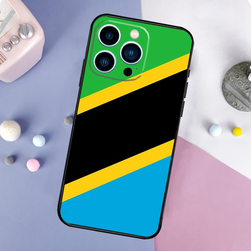 Tanzania Flag Case For iPhone 16 15 13 12 11 14 Pro Max Mini X XR XS Max Plus Bumper Back Cover