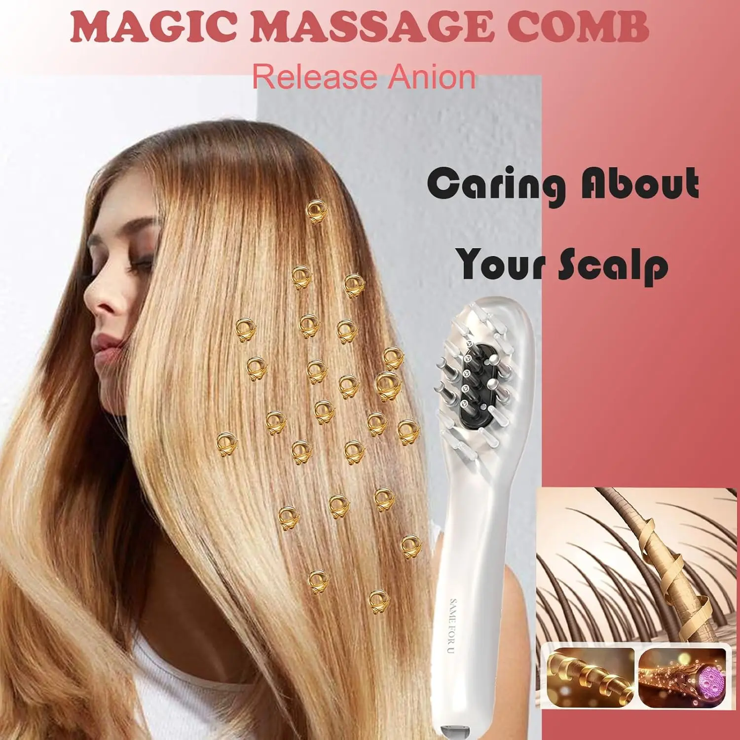 

Electric Massage Comb Head Massager High Frequency Vibration Scalp Massager Stress Relax Spa Massage Anti Hair Loss Tool