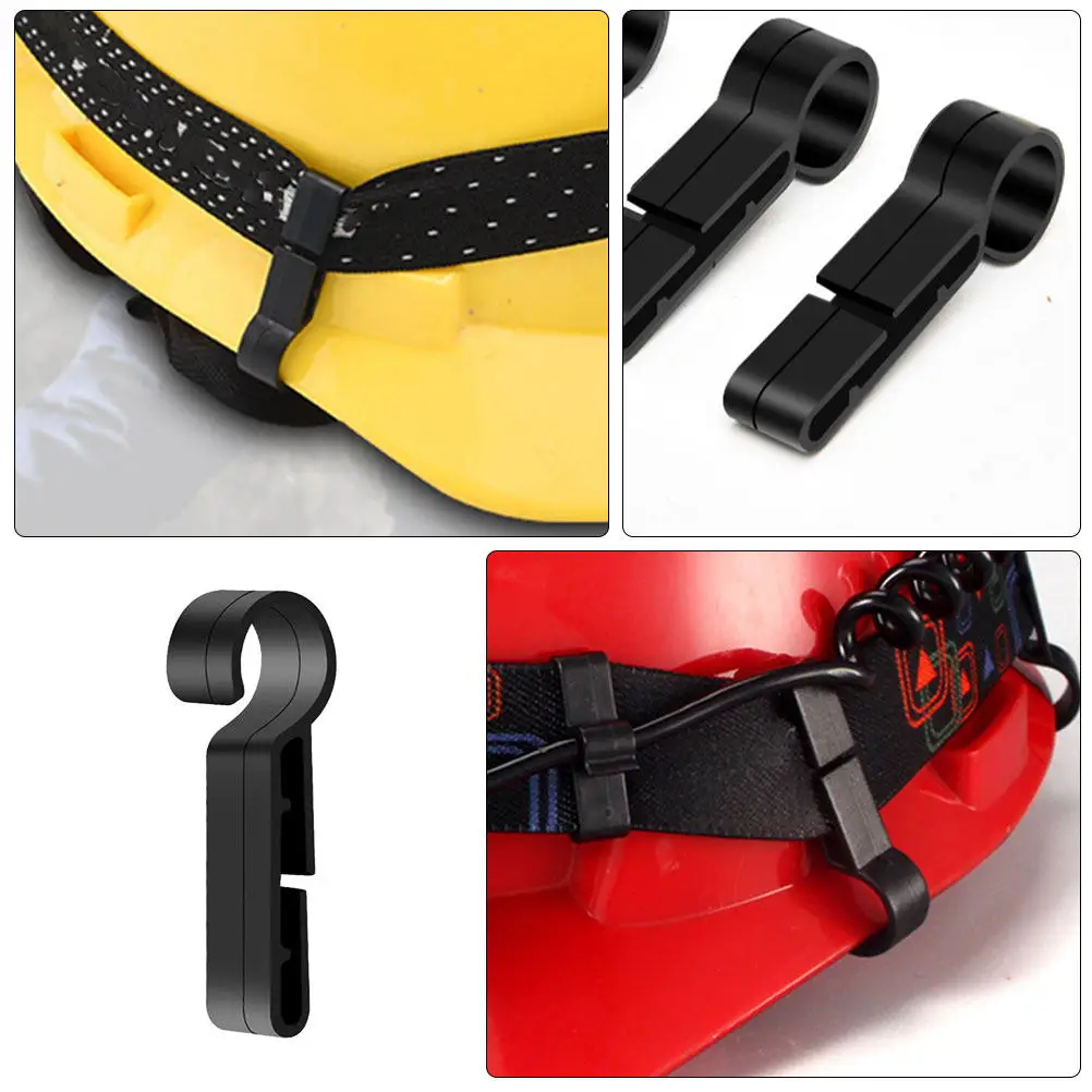 60Pcs Headlamp Clips Anti Slip Light Holder for Hard Hat Full Brim Hardhat Accessories Stable Mount Hard Hat Accessories