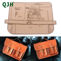 QJH DIY Backpack Computer Bag One-Shoulder Messenger Bag Acrylic Paper Pattern Handmade Leather Pattern Drawing