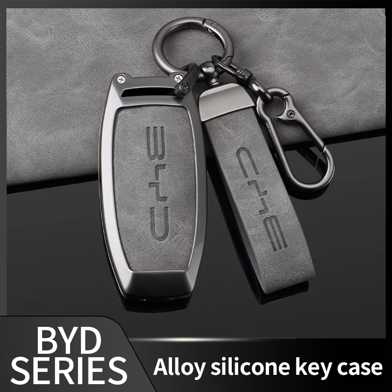 Alloy Car Key Case Cover Holder for BYD Second Song Pro Tang Dm QIn PLUS MAX Yuan Generation Atto 3 Han EV Dolphin Accessories