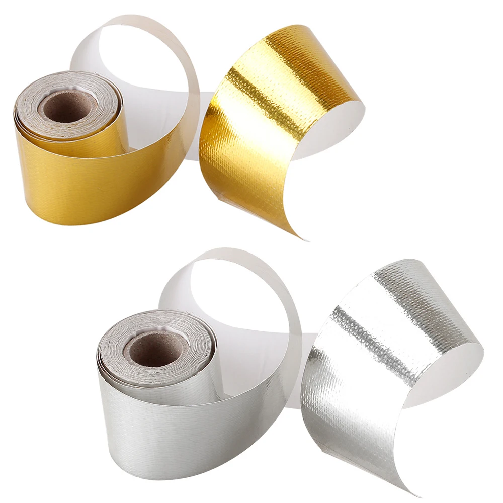 

Width 2/2.5/3/5/6/8/10cm Car Motorcycle Thermal Exhaust Tape Air Intake Heat Insulation Roll Shield Wrap Reflective Heat Tape