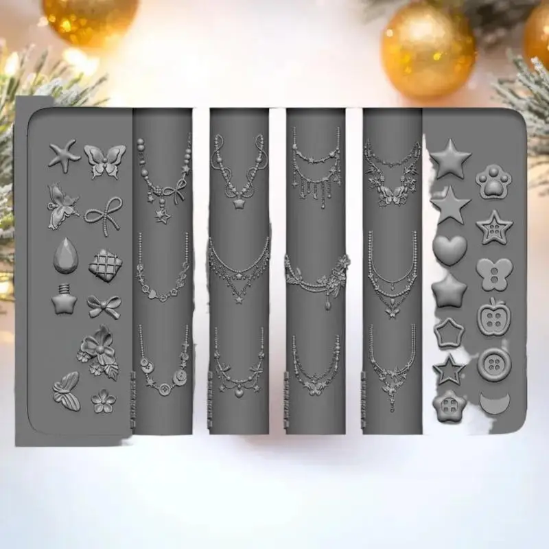 التنانين العظام ثلاثية الأبعاد سيليكون قالب الأظافر زهرة Bowknot ستار سلسلة الأظافر قوالب DIY بها بنفسك مسمار الفن الديكور مانيكير أدوات التصميم #5