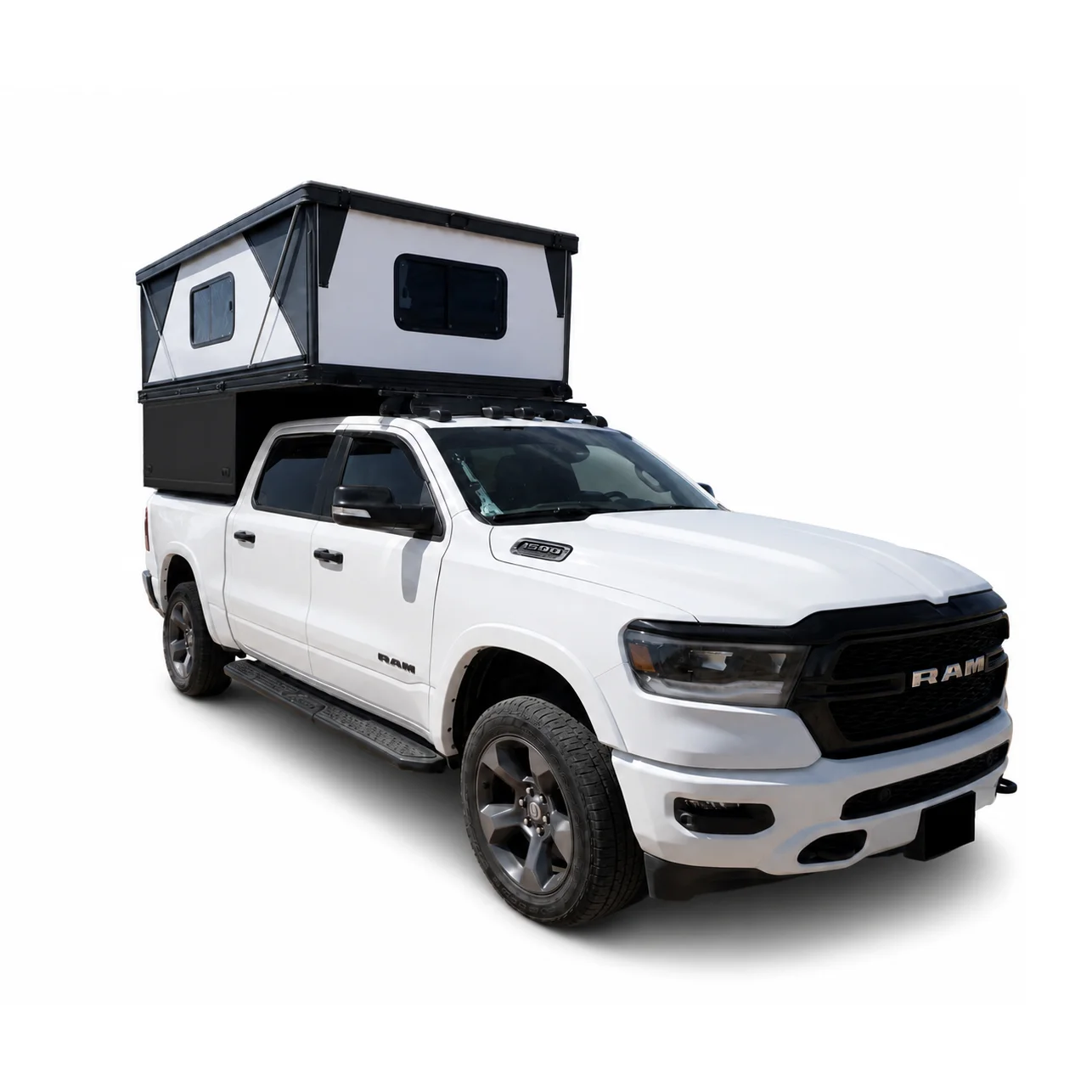 Professional Aluminum Extended Widened Hard Side Pickup Truck Camper for Remote Field Work and Mobile Base