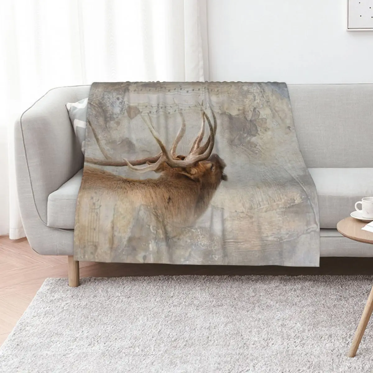 

Sweet Music, Bugling Elk Throw Blanket Loose Hairys Tourist wednesday Blankets